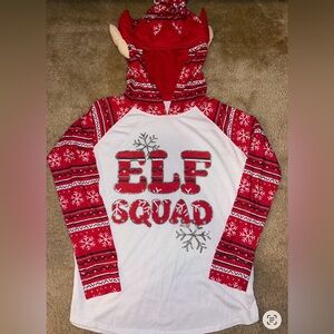 Justice Girls Elf Squad Hooded PJ Top | Size 14/16